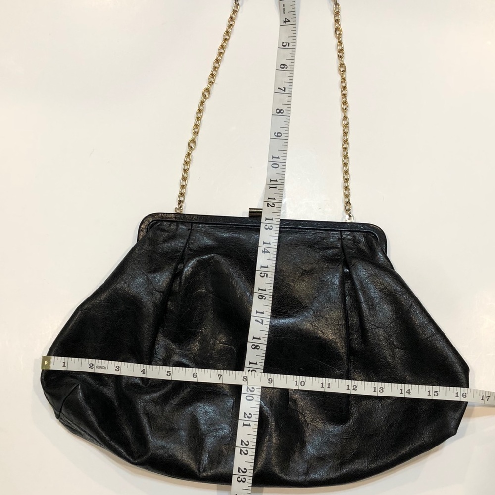 HOBO Vintage Leather Black Purse w/ Chain Strap - Picture 8 of 8
